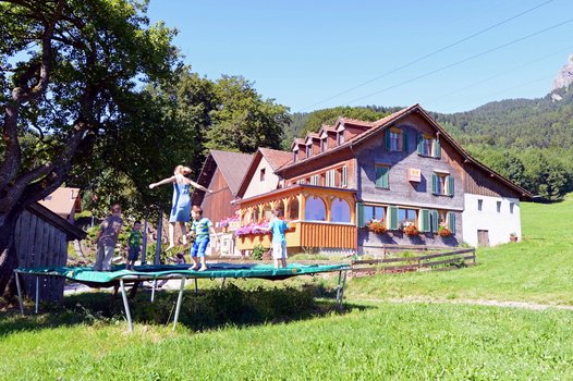 Aufstieg mit Spielplatz